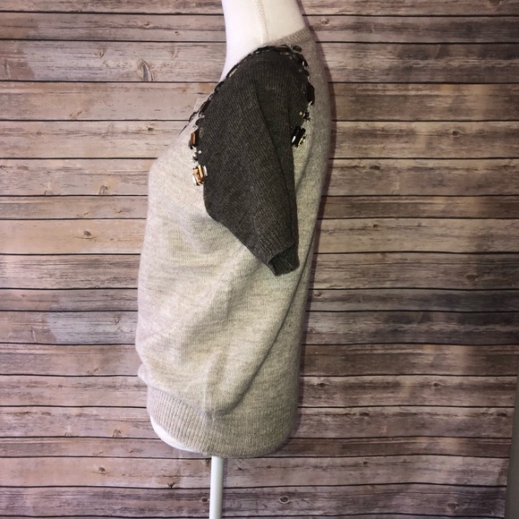 J. Crew jeweled sweater tee alpaca merino wool s76 - Picture 4 of 8